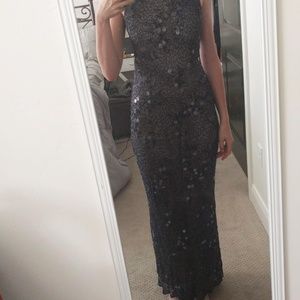 Vintage Blue Beaded Dress